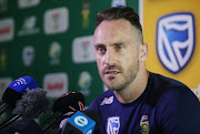 Proteas captain Faf du Plessis.