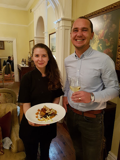 Hacklewood chef Natasha Smith's slow-roasted pork belly is a winner with the Jordan Barrel Fermented Chardonnay, presented by Jordan general manager Jacques Steyn