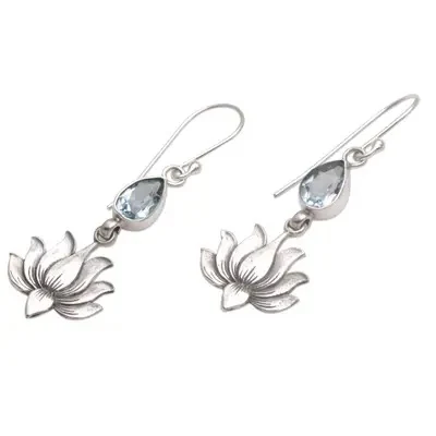 Title 2, Boucles doreilles lotus vintage de qualité sup...