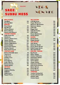 Sree Subbu Mess menu 1