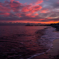 Tramonto rosso a Ceriale di 