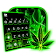 Thème de clavier Neon Weed Smoke icon