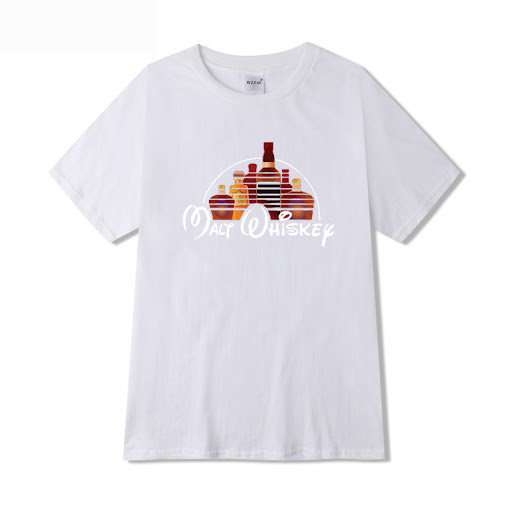 Title 3, Whiskey Graphic Print Casual Short Sleeves