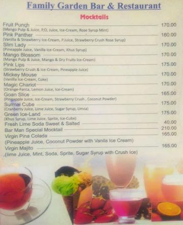 Bageecha Resort menu 