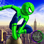 Cover Image of Скачать Spider Stickman Rope Hero 2 - Gangster Crime City 1.6 APK