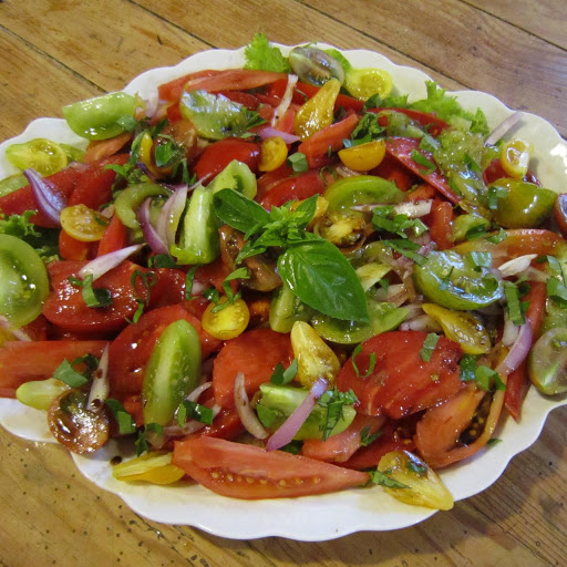 Tomato salad from the garden