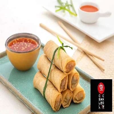 Fried Vegetable Spring Rolls With Sweet Chilli Sauce (6)