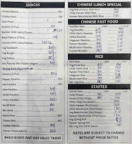 Sri Chandra Sweets menu 3