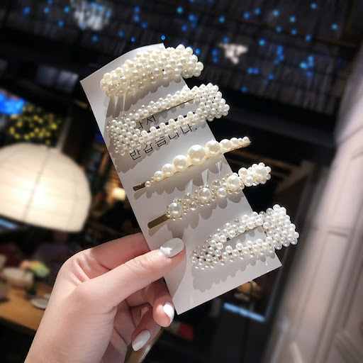 Title 5, Pearl Hair Clip Set Adult Side Card One Word Cl...