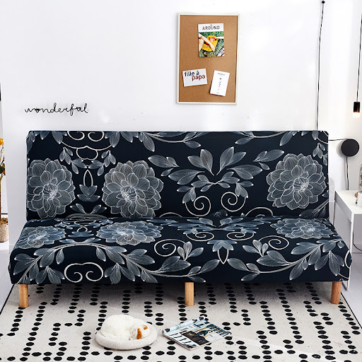 Title 9, Armless Stretch Sofa Cover All-inclusive Foldin...