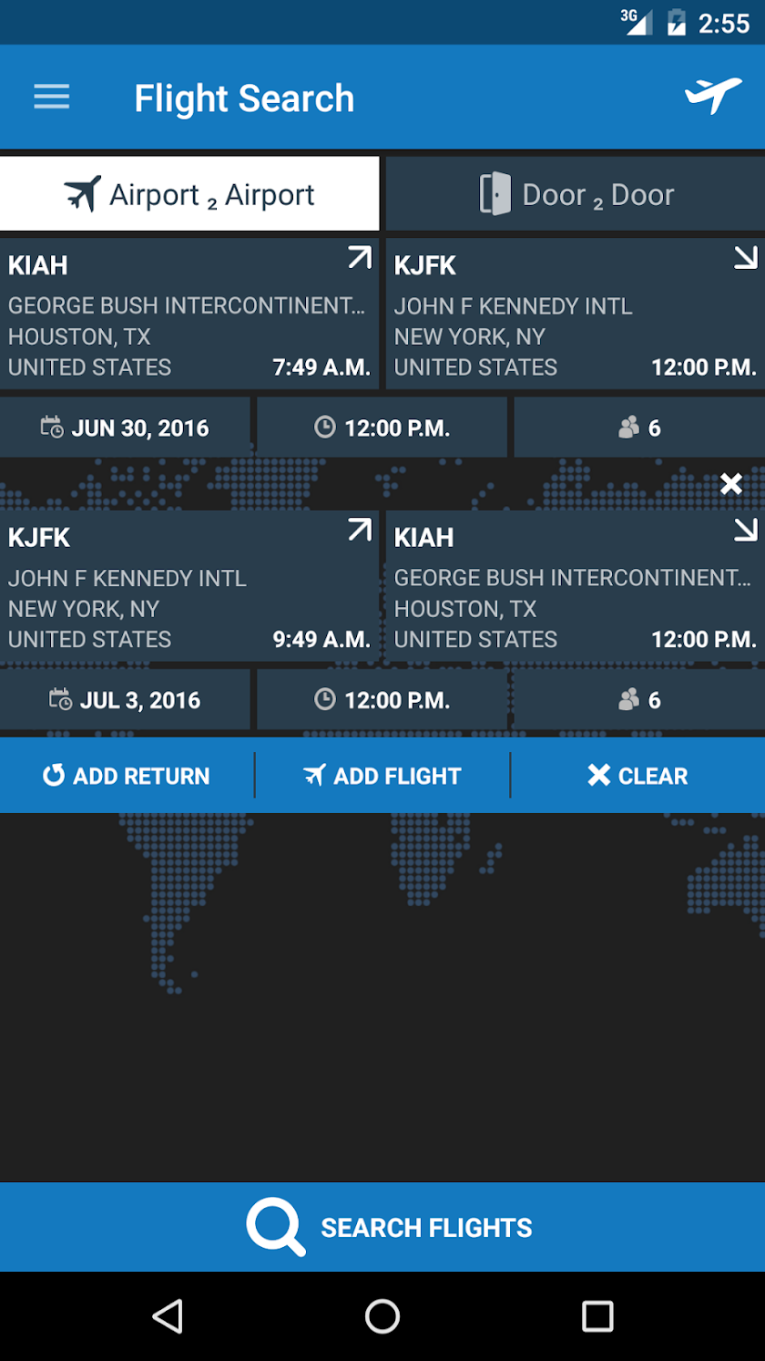 TapJets - Private Jet Charter Screen 2