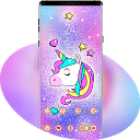 Herunterladen Pink Shining Cute Unicorn theme Installieren Sie Neueste APK Downloader