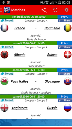 Euro 2016 France Live