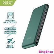 Pin Sạc Dự Phòng 10000Mah Robot Rt180 1 Output Usb & 2 Input Micro/Type - C - Bh 12 Tháng 1 Đổi 1