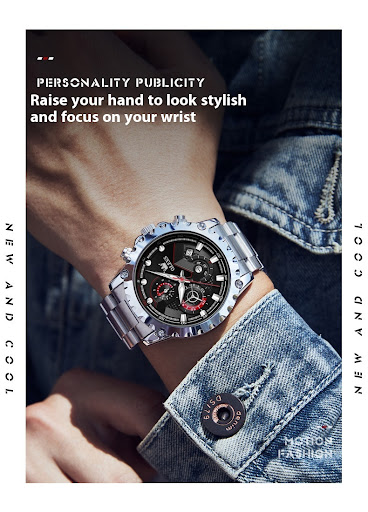 Title 1, Luminous Large Dial Multifunctional Mens Watch...