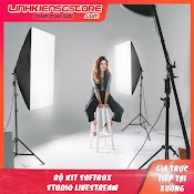 Bộ Đèn Studio Kèm Softbox 50X70 Có Chân Đèn, Hỗ Trợ Hắt Sáng Chụp Ảnh Sản Phẩm (Không Bóng Đèn)