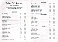 Tried 'N' Tasted menu 2