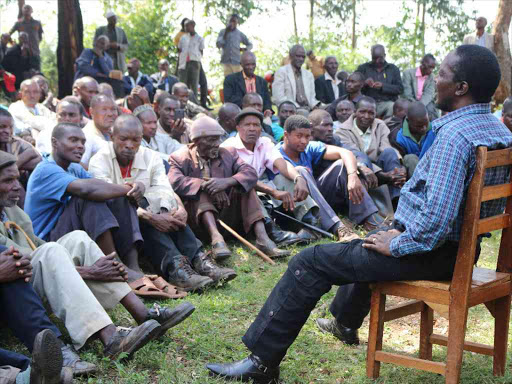 Kitutu Masaba MP Timothy Bosire at Mong'oni in his constituency in a past function