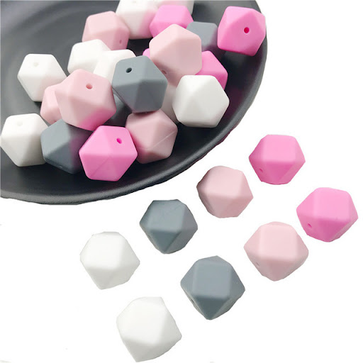 Title 5, 17MM Silicone Octagonal Beads DIY Baby Ornament...