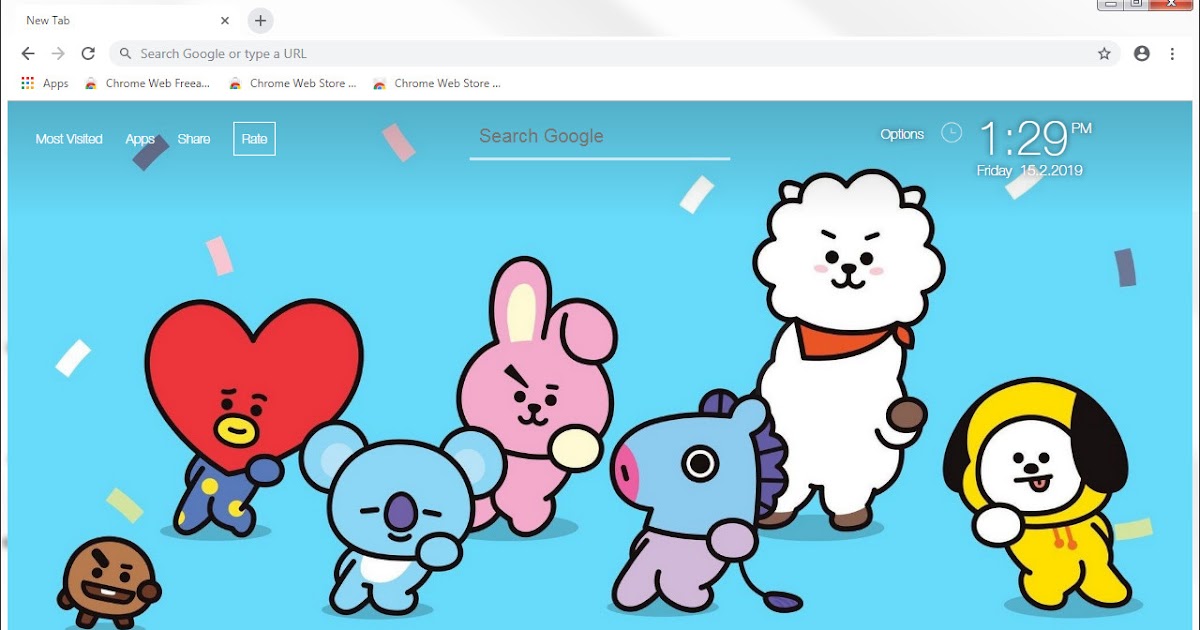 Paling Keren 21 Gambar  Wallpaper Bt21  Richa Wallpaper