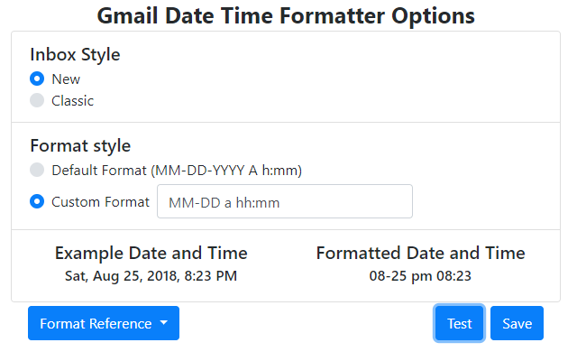 Gmail Date Time Formatter Preview image 1