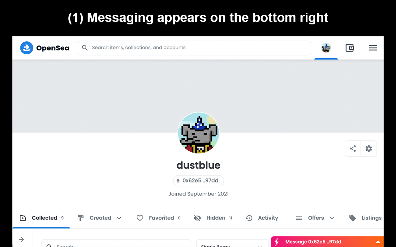OpenSea Wallet-To-Wallet Messenger by Ssuper Preview image 4