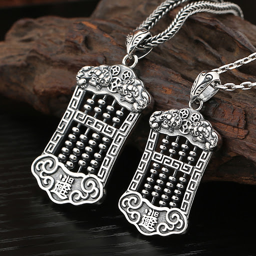 Title 4, Pixiu abacus pendant for prosperity and wealth....