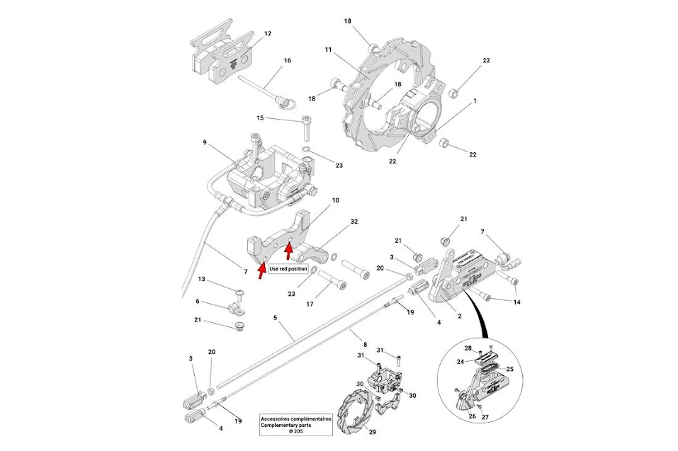 REAR BRAKE-ENDURANCE RACE SIGMA RS3 2022-2024