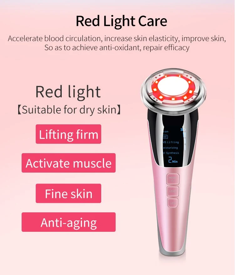 Photon Skin Rejuvenation Beauty Facial Lifting Massager, liftende gezichtsmassage, huidverjonging en anti-aging voordelen.