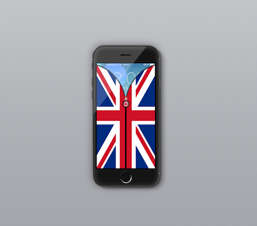 Uk Flag Zipper Screen Lock