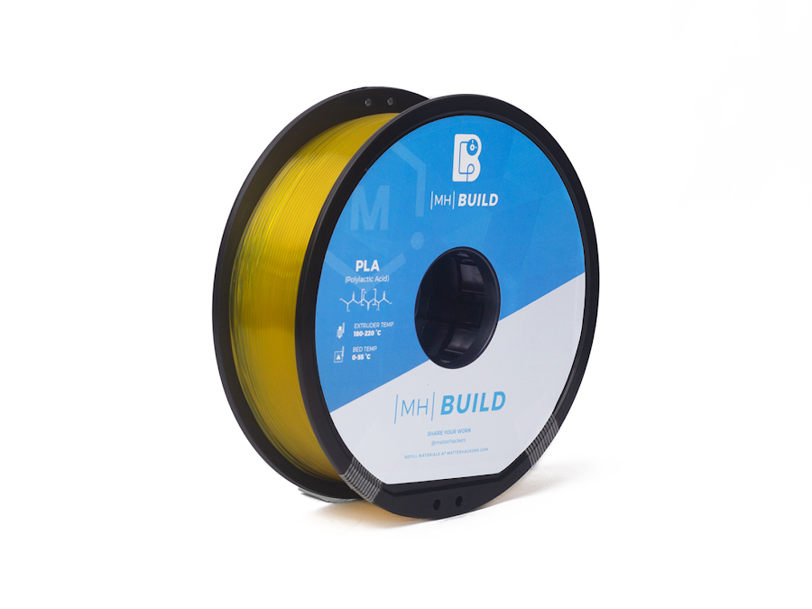 Translucent Yellow MH Build Series PLA Filament - 1.75mm (1kg)