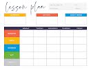 Elementary Lesson Plan - Weekly Schedule item