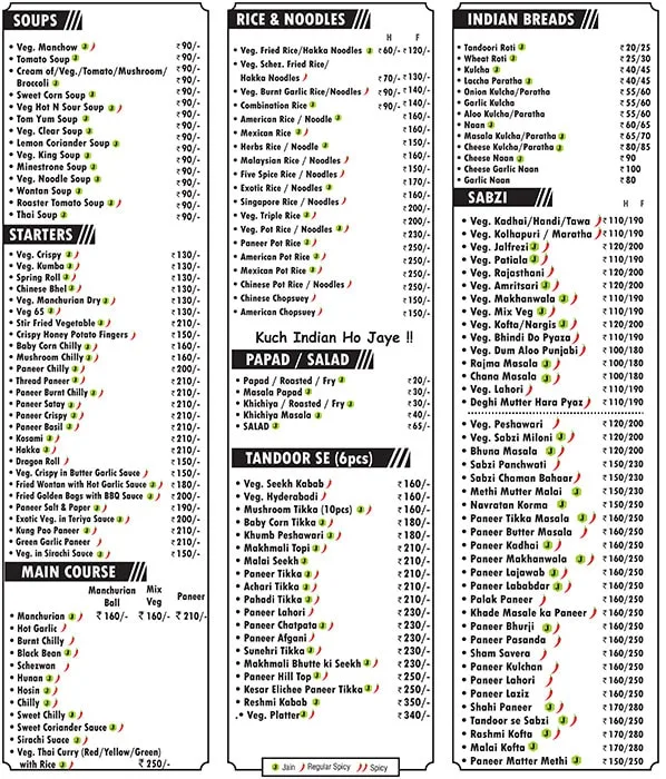 Laarousse The Food Encyclopedia menu 