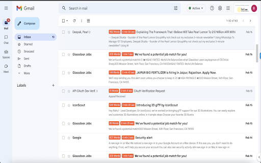 Lemview: Preview Message & Read time in Mails