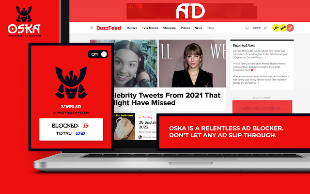 OSKA ad blocker chrome extension