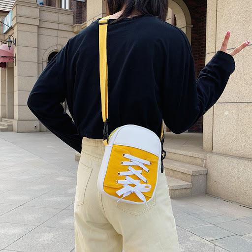 Title 2, Stitching Canvas Versatile One-shoulder Messeng...