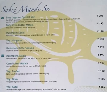 Blue Lagoons menu 