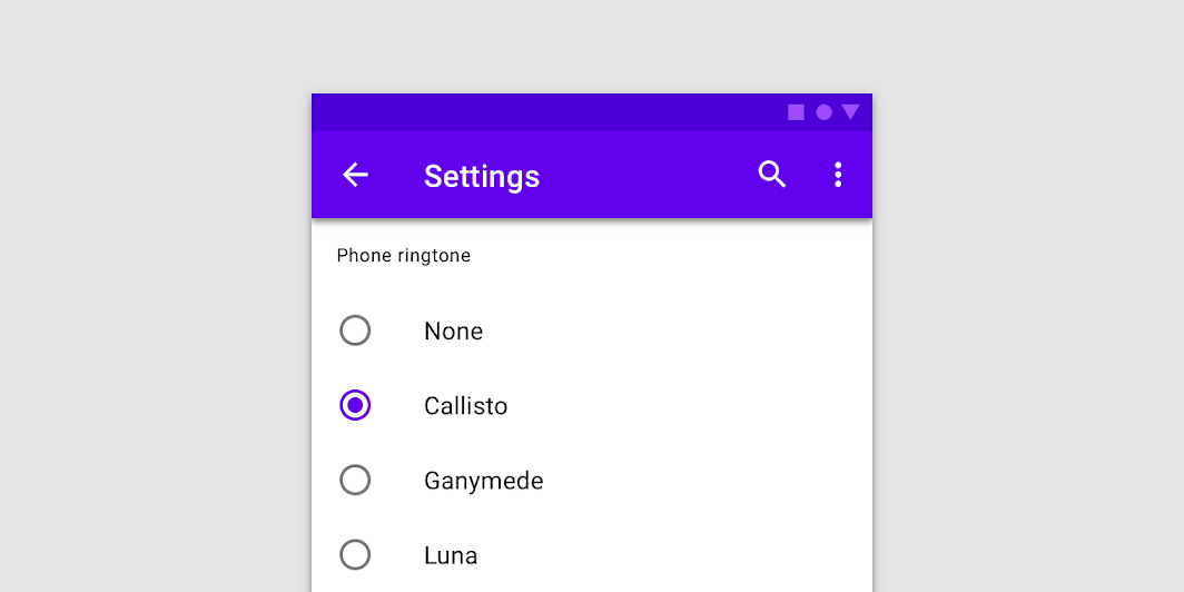 Selection controls: radio buttons - Material Design