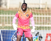 Moroka Swallows goalkeeper Daniel Akpeyi during the DStv Premiership match against Polokwane City at Old Peter Mokaba Stadium on November 11, 2023.