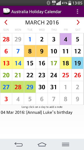 免費下載生產應用APP|2015 Aussie Holiday Calendar app開箱文|APP開箱王