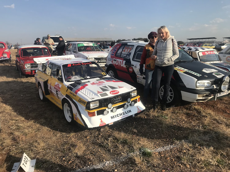 Visitors to Cars in the Park regard this scaled-down Audi Quattro curiosity. Picture: STUART JOHNSTON