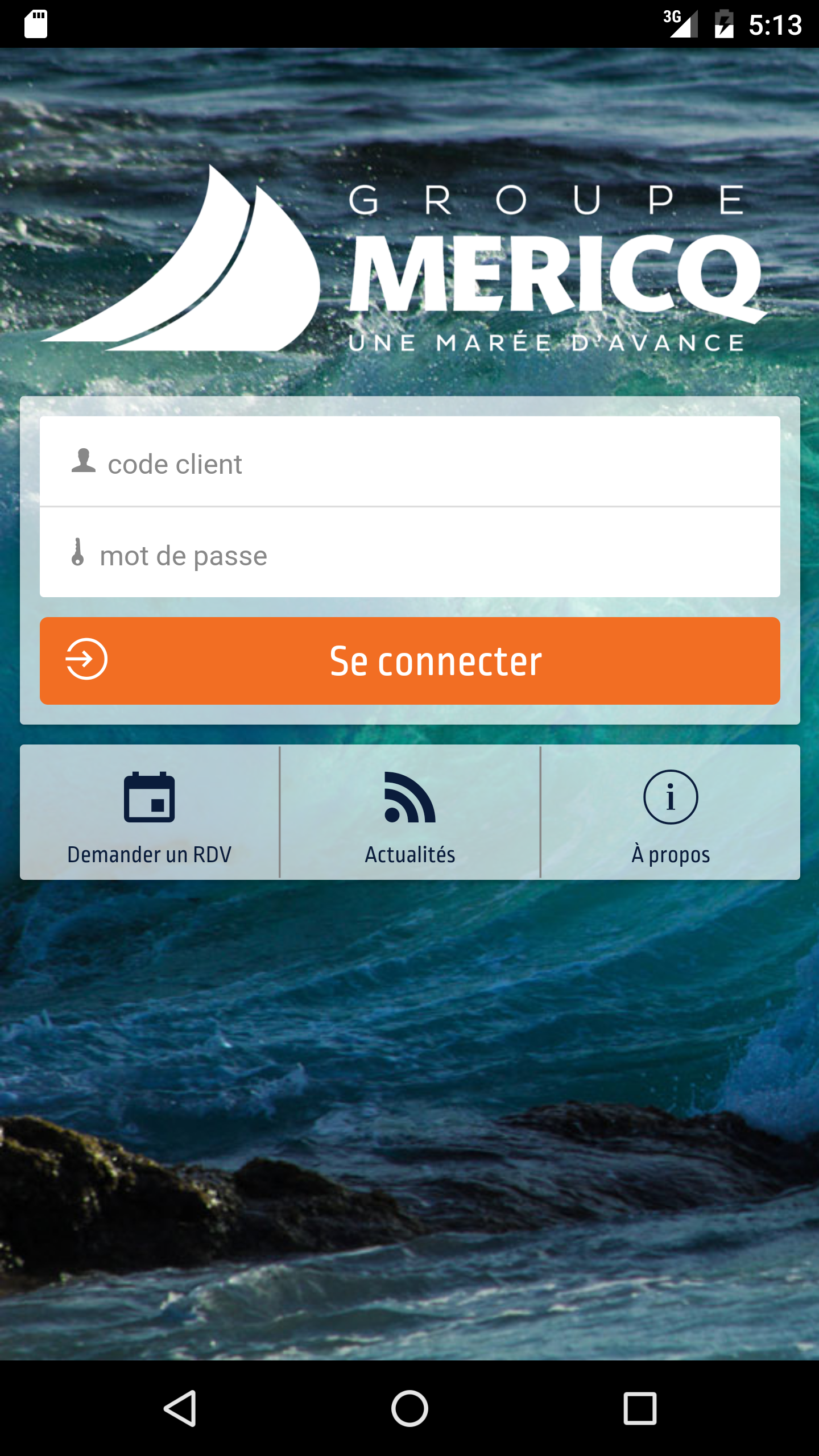 Android application Mericq screenshort