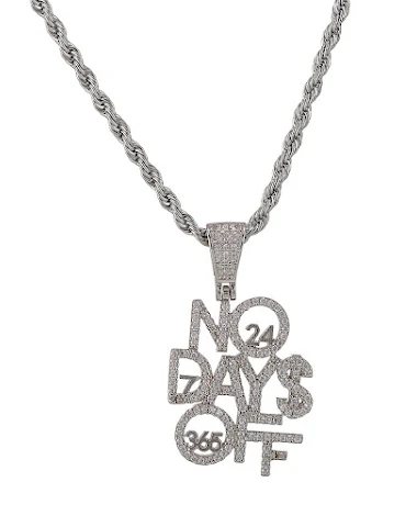 English stitching pendant necklace - 0