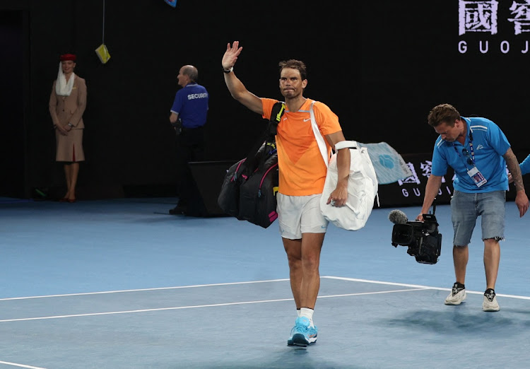 Spain's Rafael Nadal leaves the court after losing his second round match against Mackenzie Mcdonald of the US at the Australian Open in Melbourne, January 18 2023. Picture: LOREN ELLIOTT/REUTERS