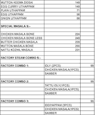 Parotta Factory menu 2