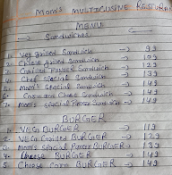 Moms Multicuisine Restaurant menu 1