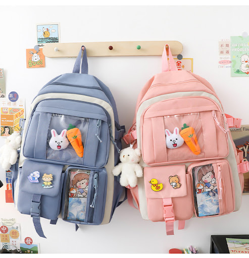 Title 18, Five-piece Lightweight Student Large Capacity B...