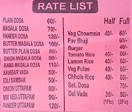 Durga Dosa Corner menu 1