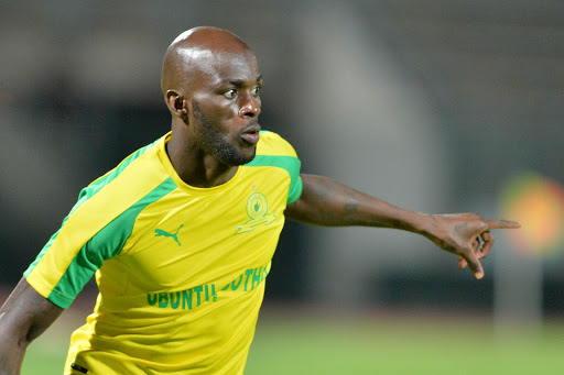 Anthony Laffor during the CAF Champions League match between Mamelodi Sundowns and Kampala City Council at Lucas Moripe Stadium on March 10, 2017 in Pretoria, South Africa.