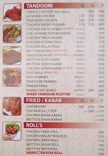 Al-Nawaz Restaurant menu 